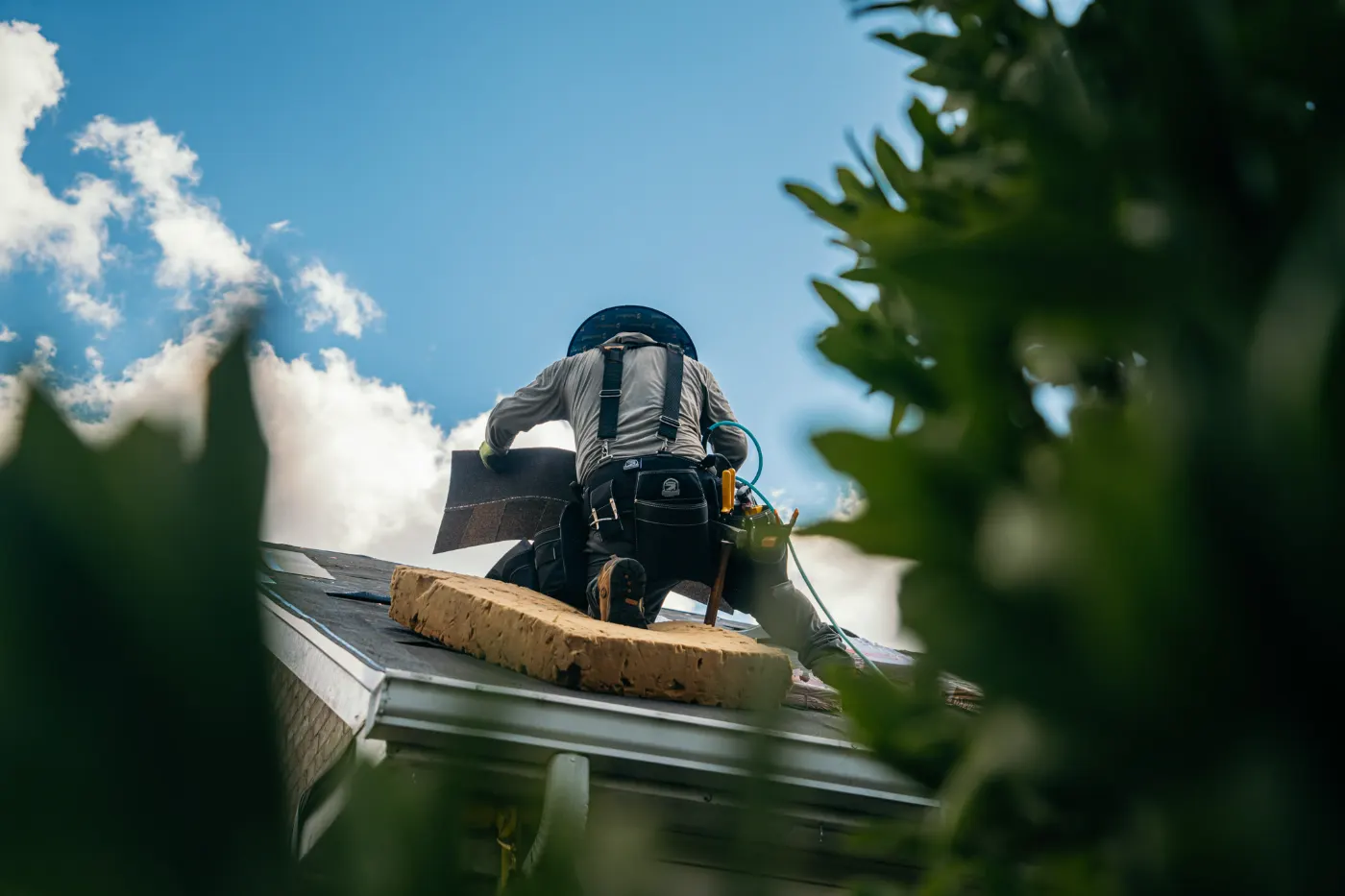 Storm damage documented on a Waverly home